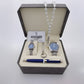 Men's Stainless Steel Set Watch, Rosary, Pen & Cufflinks